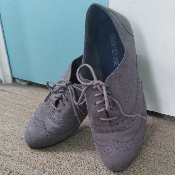 Lower East Side Gray Suede Lace Shoes - Picture 5 of 6
